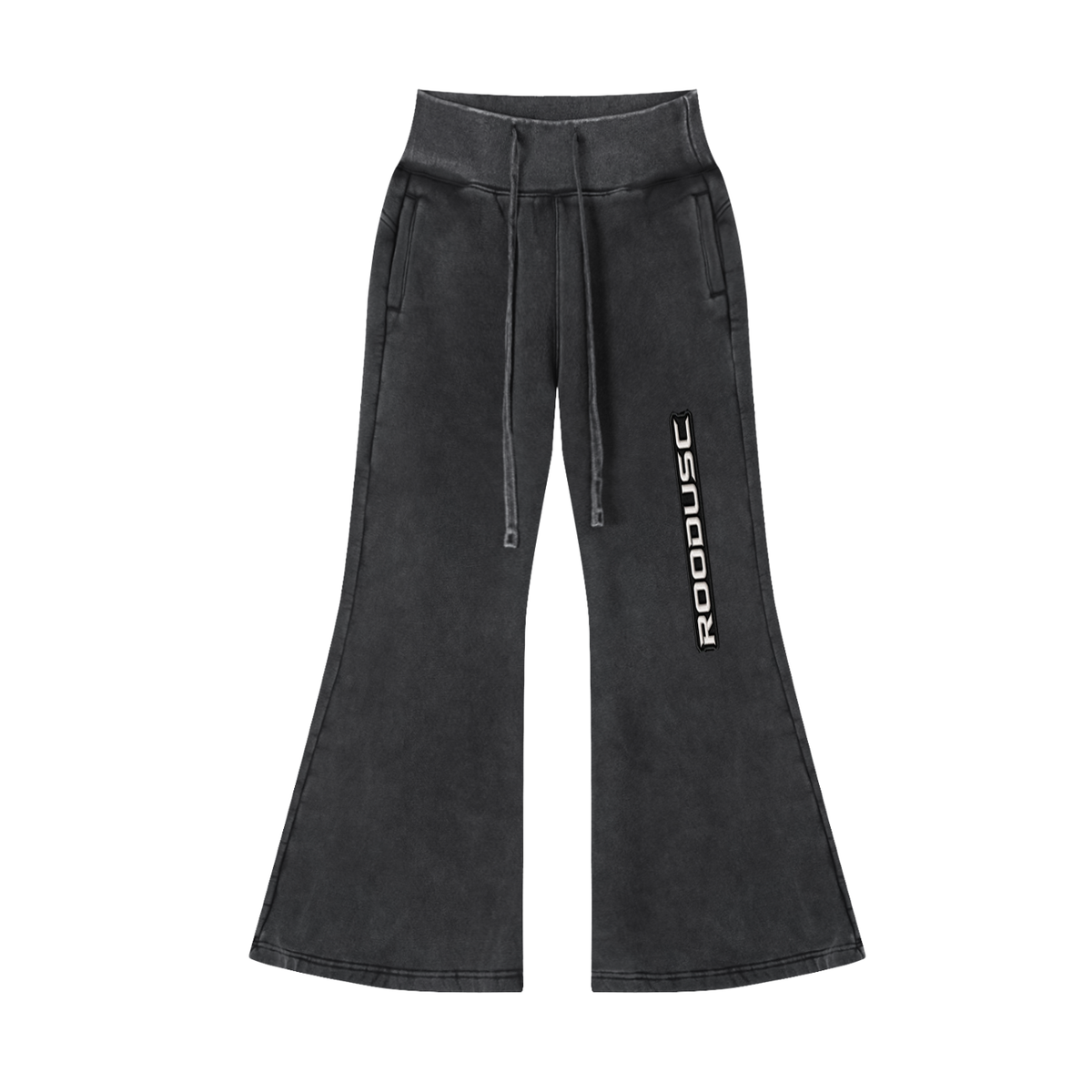Vintage washed flared fleece pants