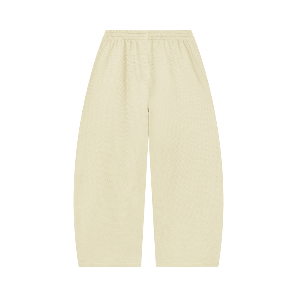 Unisex waffle barrel leg pants
