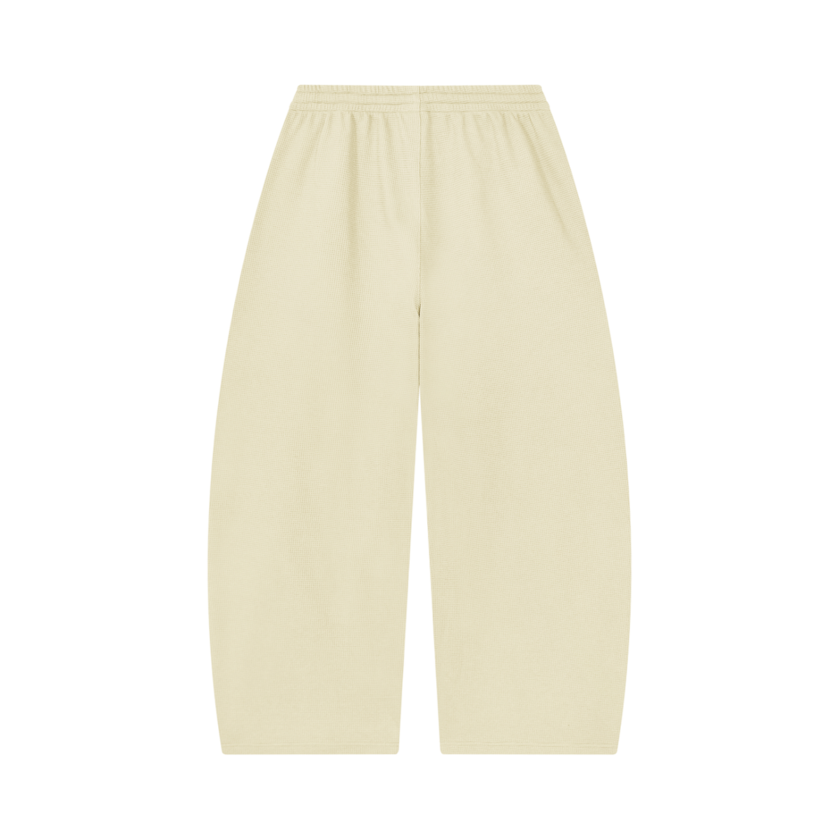 Unisex waffle barrel leg pants
