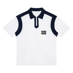 Unisex color block quarter zip polo shirt