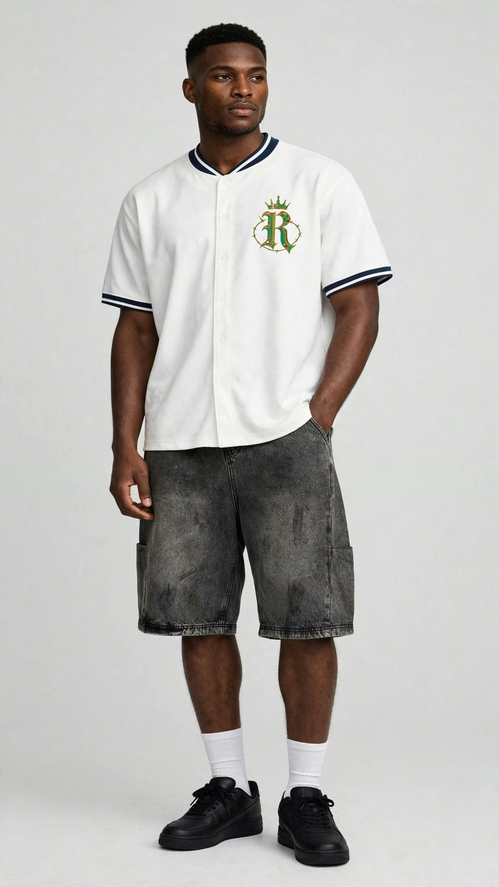 Unisex oversized baseball jersey