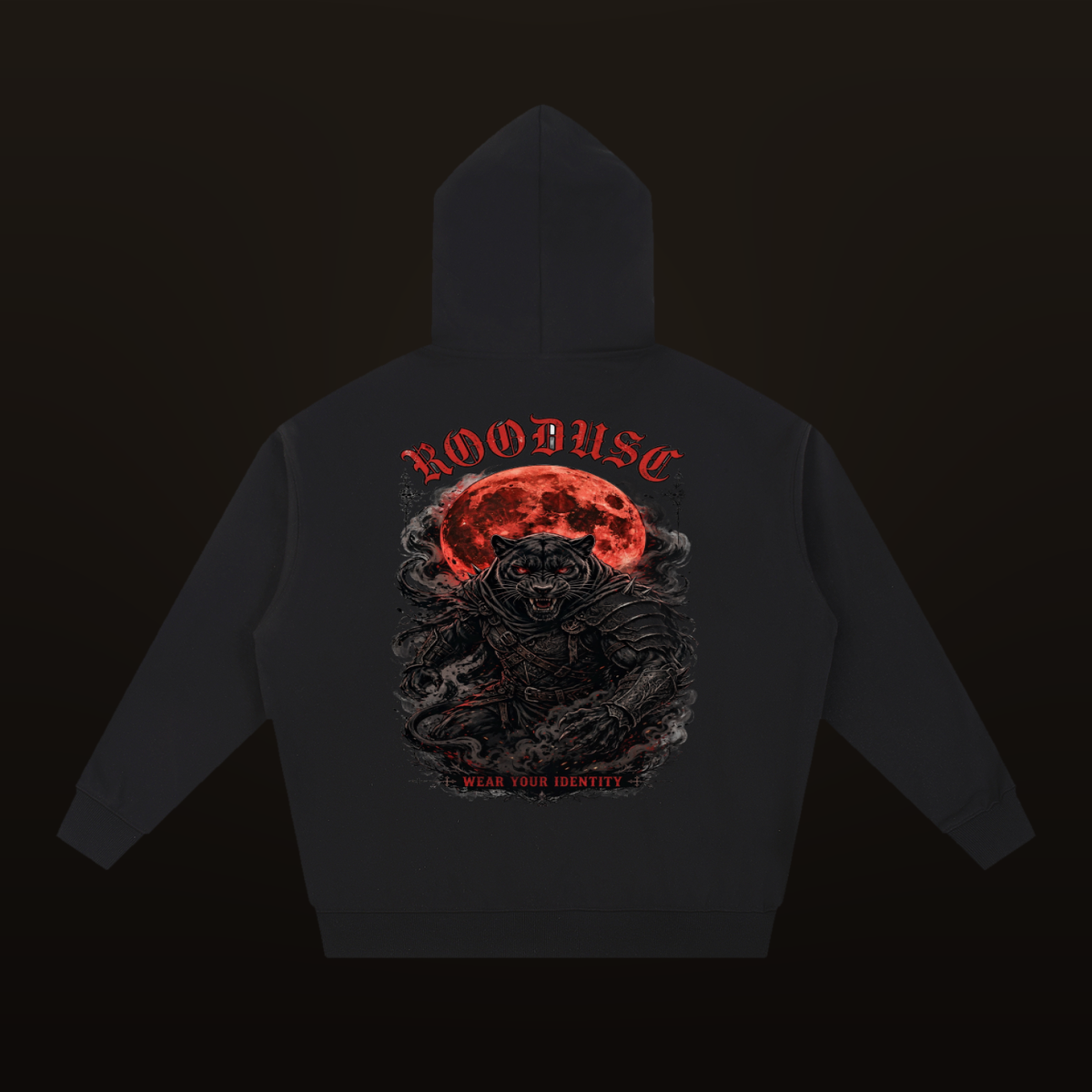 ROODUSC Halloween Panther Reaper Hoodie — Black