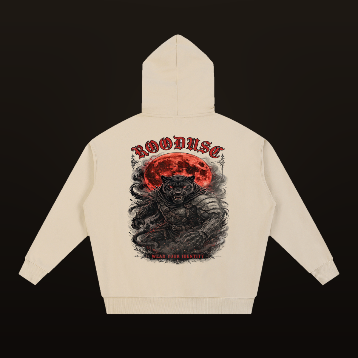 ROODUSC Halloween Panther Reaper Hoodie — Cream